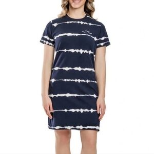 ❤️ New! Lazy Pants T-Shirt Dress Blue White Women's XS Cotton Blend Short Sleeve